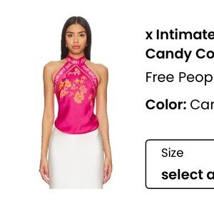 Free People Candy Combo Halter Bodysuit
